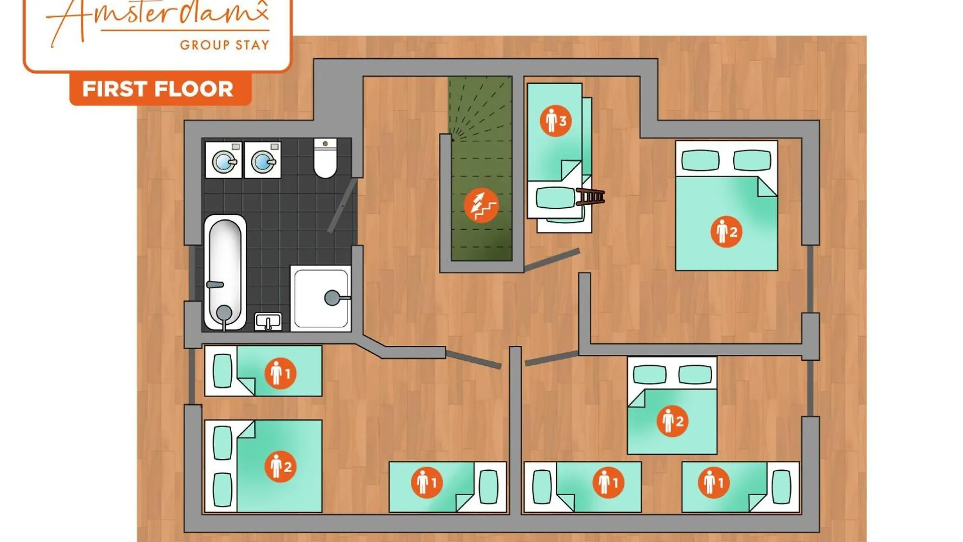 Amsterdam Group Stay - 26 Beds - Jacuzzi & Sauna Zwanenburg 0*,  Netherlands